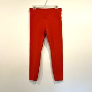 Athleta Ultra High Rise Elation Leggings Tights Orange Women's L